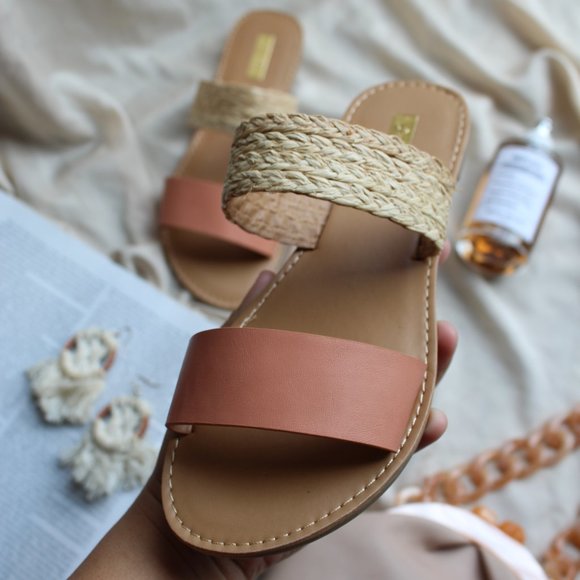 ๐จFEW PAIRS LEFT// Ash coral Two band Slide - Picture 6 of 6